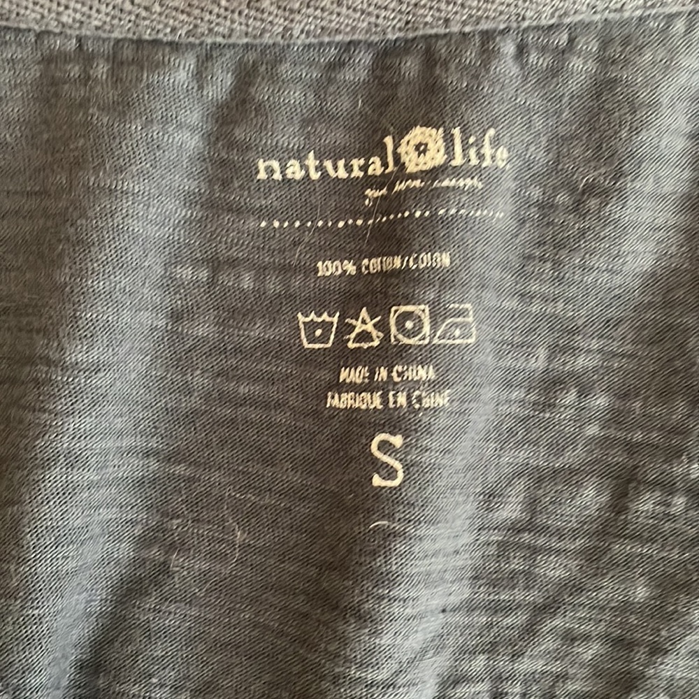 NATURAL LIFE Slate Blue V-Neck Jumpsuit - Picture 8 of 8